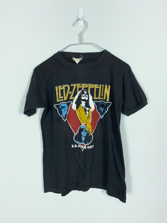 1970s Led Zeppelin 1977 Tour tshirt true vintage con… Gem