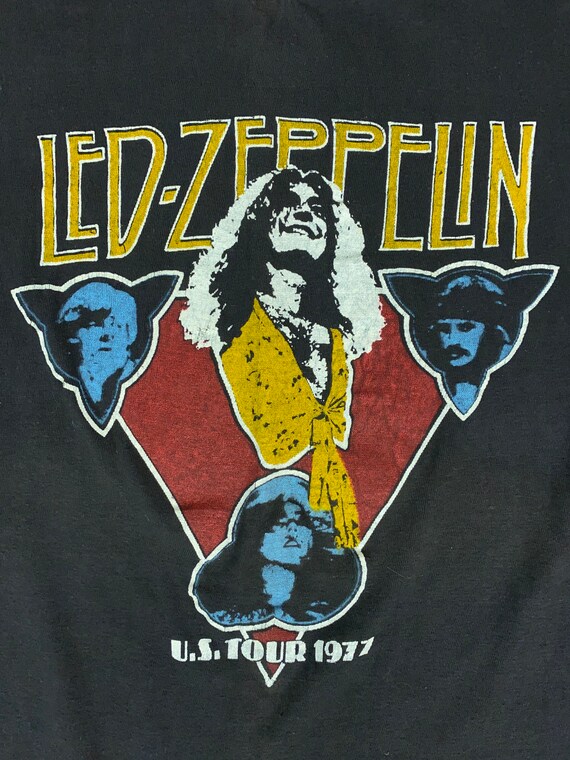 1970s Led Zeppelin 1977 Tour tshirt true vintage con… Gem