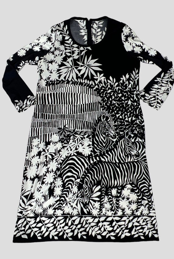 Vintage 60s 70s PAGANNE Zebra Dress / novelty pri… - image 5