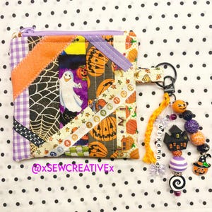 Handmade Quilted Patchwork Mini Pouch: Chunky Charm Coin Purse
