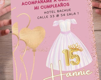 invitación de cumpleaños para celebrar 15 años