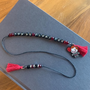 It Bookmark, Horror Movie Bookmark, Scary Bookmark, Halloween Bookmark, Clown Bookmark, Dark Bookmark, Horror Fan Gift