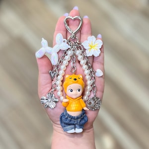 Authentische Sonny Angel Handmade Keychain | Glücksorange Spitz
