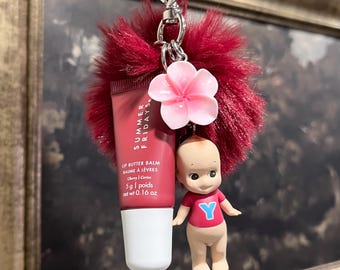 ハンドメイドリップバームキーホルダーチャームセット | ミニアルファベット ソニーエンジェル x ミニサマーフライデー | 'Y'