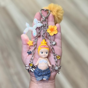 Authentische Sonny Angel Handmade Keychain | Senfgelb