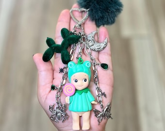 Handmade Sonny Angel Keychain Bag Charm | Pumpkin Patch Frog