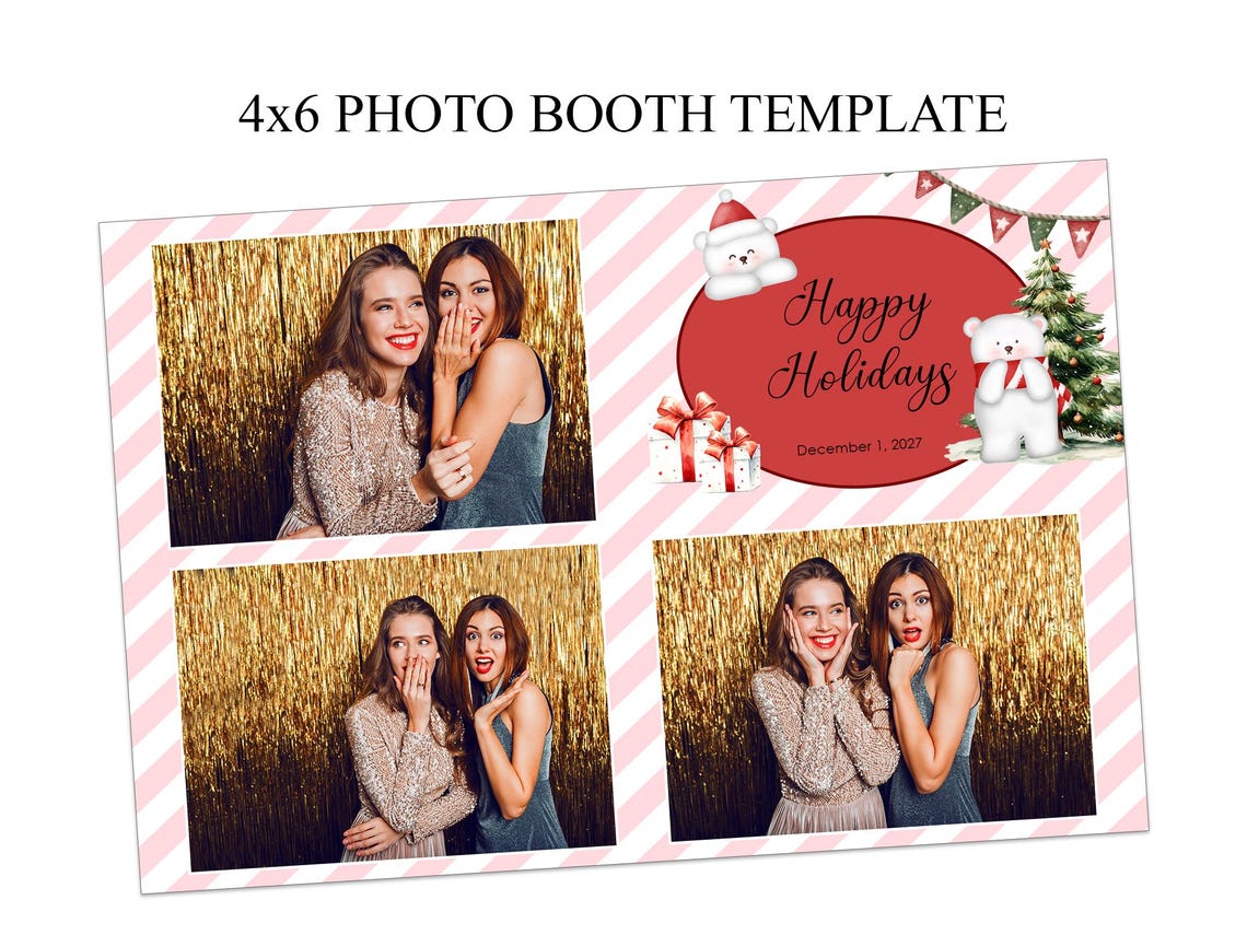 Editable 4x6 Photo Booth Template Party Events (PSD File) Etsy