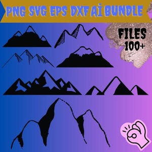 Mountains SVG, File For Cricut, For Silhouette, Cut Files,Mountain hand drawn,Pine Tree Svg Png, Svg Files,Commercial Use, Instant download
