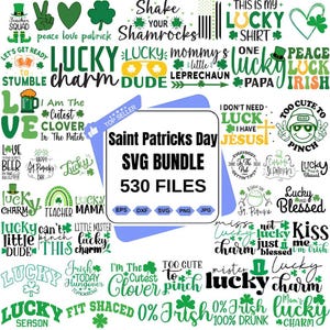 St. Patrick&#39;s Day svg bundle, Happy Go Lucky Svg, St Patricks Day Svg, Lucky Rainbow Svg, Lucky Shirt Svg,Clover Svg, Irish Svg,Shamrock Svg