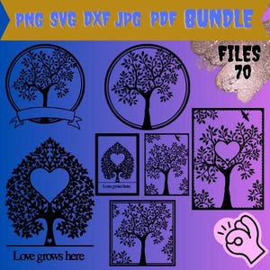 Tree Silhouette SVG Bundle, Tree svg Bundle, Tree Of Life svg Bundle, Landscape svg, Tree Silhouette, Instant Download, Family Tree svg