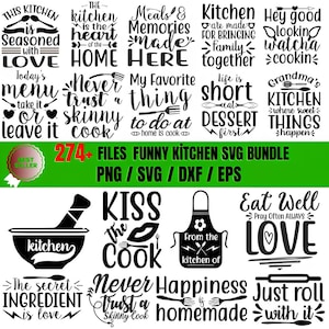 Kitchen Svg Bundle, Kitchen Monogram, Baking Svg, Cooking Svg, Potholder Svg, Kitchen Quotes Svg, Cut Files Cricut, Cutting Board Laser Png