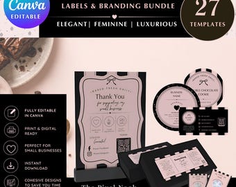 Bakery Editable Canva Branding And Label Templates