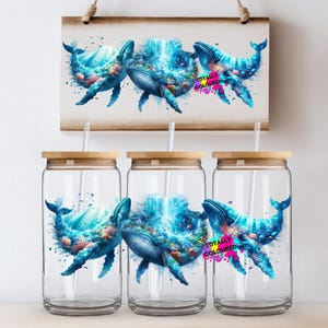 Blue Whale UV DTF wrap