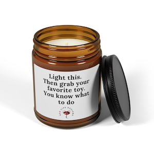 Light Me Up Candle for Her Sexy Bedroom Decor Romantic Gift Naughty Adult Humor Candle Funny Gift for Women Self Pleasure Jar