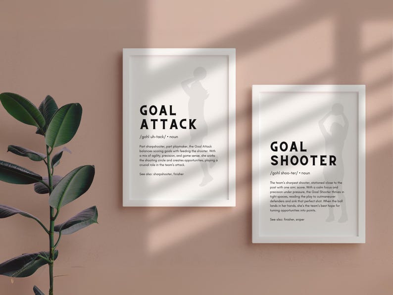 Netball Definition Print Bundle, Instant Digital Download, Netball Wall ...
