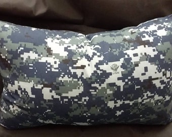 US NAVY Blue Camo Pillow