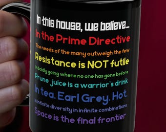 Trekkie Mug, Picard, TNG, We Believe, Trek Coffee Cup, Next Generation