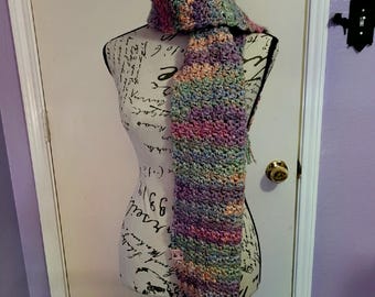 Pink and Purple,  Crocheted Scarf