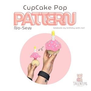 Cupcake Fidget Pop Crochet Pattern | No-Sew Amigurumi Pattern | Market-Friendly Plushie | Beginner Friendly Food Crochet PDF