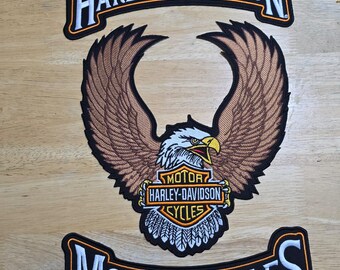 Harley Davidson eagle patch iron on embroidered patches biker patch