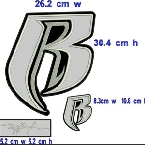 12" Reflective Jumbo Embroidered Patch Set Biker vest back IRON ON