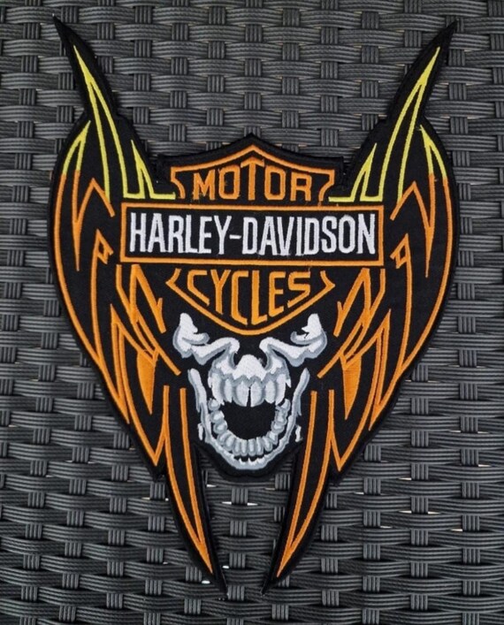 harley davidson skull patches for jackets