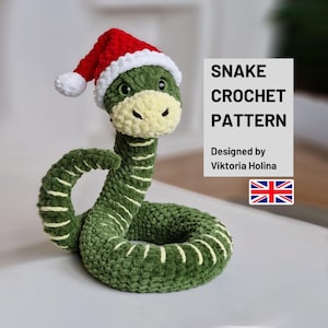 Snake crochet pattern, Amigurumi toy DIY, Animal crochet pattern, Digital snake pattern, DIY crochet