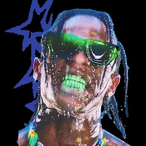 Travis Scott PNG | Cactus Jack T-Shirt Design | Rap Artist Digital File