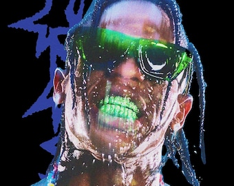 Travis Scott PNG | Cactus Jack T-Shirt Design | Rap Artist Digital File