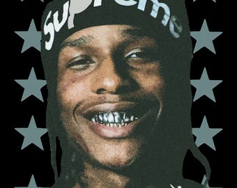 ASAP Rocky Digital Download | Rapper Shirt Design | Streetwear PNG Clipart