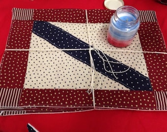 Patriotic Quilted Placemats set of 4