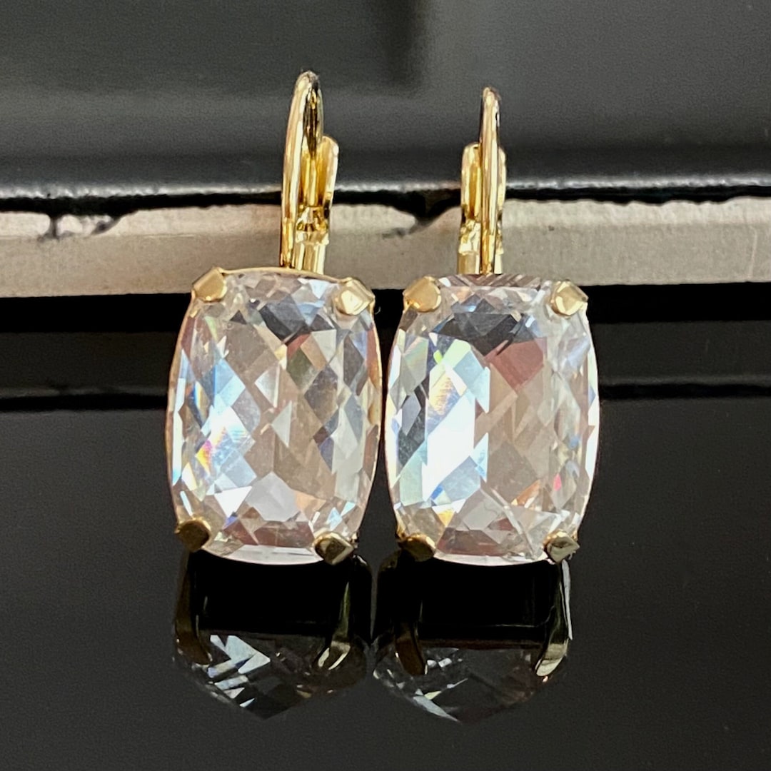 Brianna Cannon Clear Crystal Drop Earrings