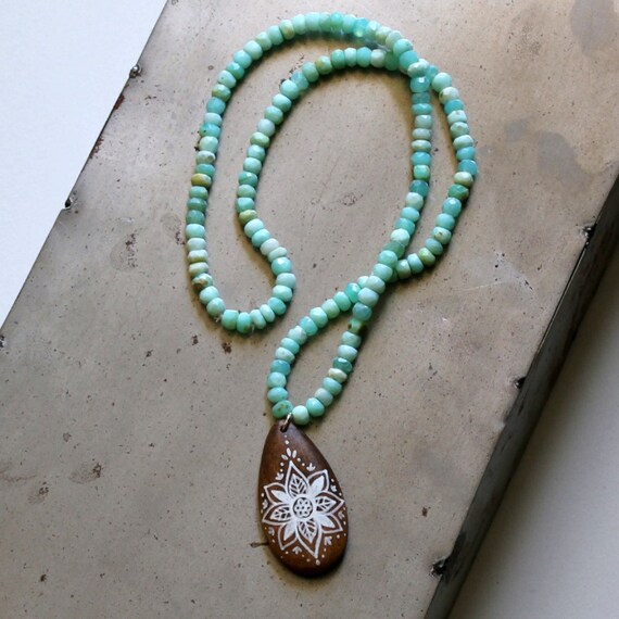etsy gemstone necklace