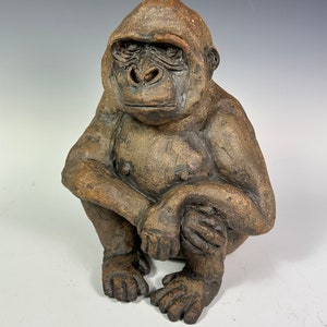 Deco Figurine Gorilla Gold XL 180