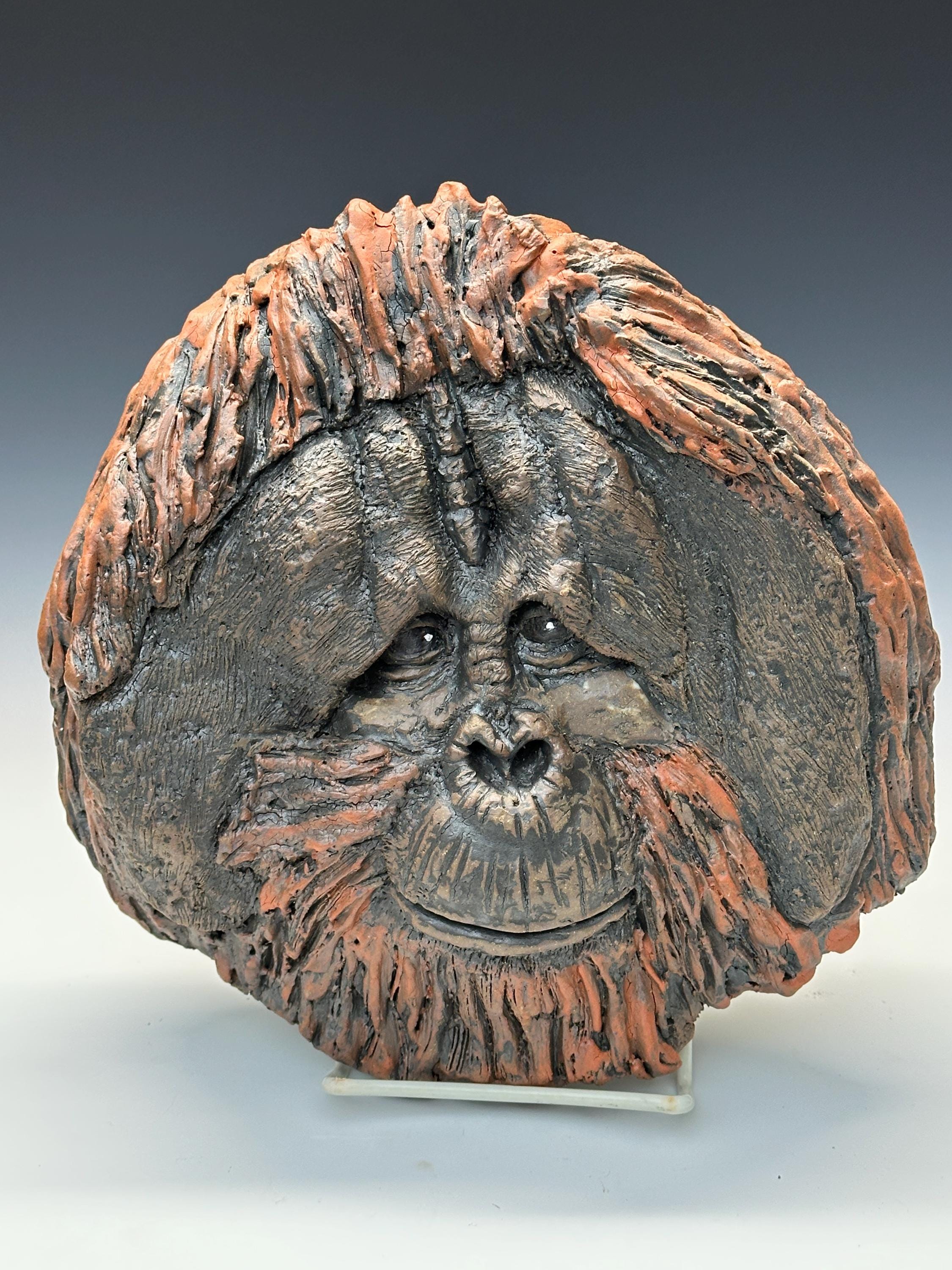 931 Orangutan Portrait/wall Hanging 4” X 11” X 10” - Etsy