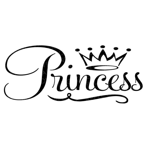 Princess Crown Svg - Princess Svg - Crown Svg - Baby Princess Svg - Baby Girl Svg - Princess Clipart - Princess Girl Svg