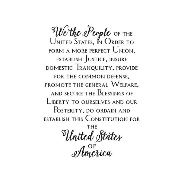 Constitution Svg - We The People Svg - Preamble Svg - United States Svg - Patriotic Svg - US Constitution Svg - Preamble of Constitution Svg