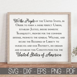 We the People Svg - Constitution Svg - Preamble Svg - United States Svg ...