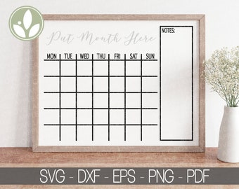 blank calendar svg etsy