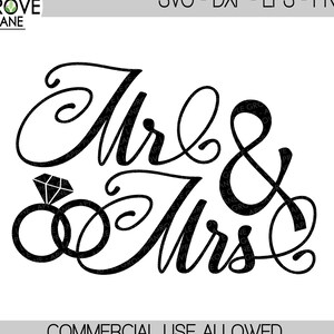 Mr and Mrs SVG - Honeymoon Svg - Wedding Rings Svg - Wedding Svg - Engagement Svg - Diamond Svg - Bride Svg - Groom Svg - Svg Eps Png Dxf