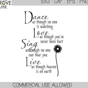 Balla come se nessuno stesse guardando SVG - Dance Svg - Dancer Svg - Dance Love Sing Live SVG - Dancing Svg - Dance Team Svg - Svg Eps Dxf Png