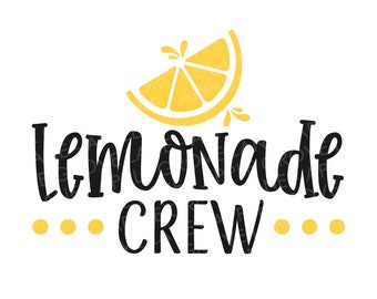 Lemonade Crew Svg - Lemonade Stand Svg - Lemonade Svg - Summer Svg - Lemonade Shirt Svg - Lemons Svg - Kids Lemonade Svg