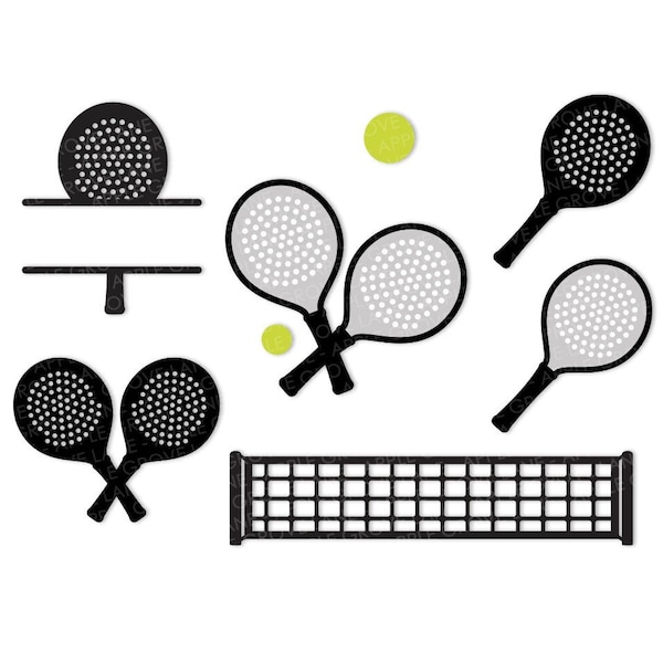 Platform Tennis Svg Bundle - Tennis Svg - Sports Svg - Platform Tennis Paddle Svg - Platform Tennis Svg - Tennis Net Svg - Platform Tennis