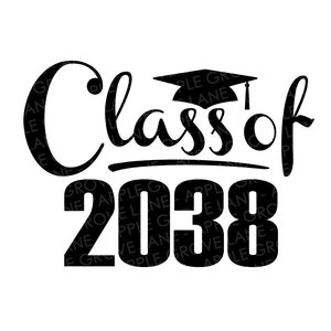 Classe de 2038 Svg - Graduation SVG - 2038 Svg - 2038 Graduation SVG - Senior 2038 - Future Class of 2038 Iron On - Kindergarten Svg