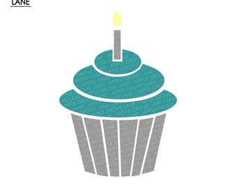 Download Free Birthday Cupcake Svg Etsy PSD Mockup Template
