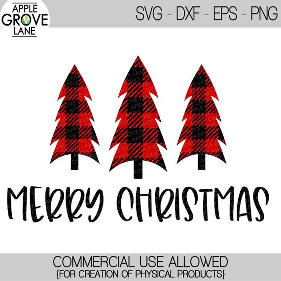 Download Merry Christmas Svg Christmas Tree Svg Buffalo Plaid Svg Etsy