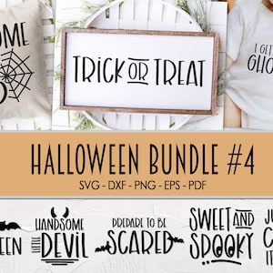 Halloween Svg Bundle - 18 Designs - Halloween Sign Svg - Halloween Png - Halloween Shirt Svg - Halloween Laser Cut File - Kids Halloween Svg
