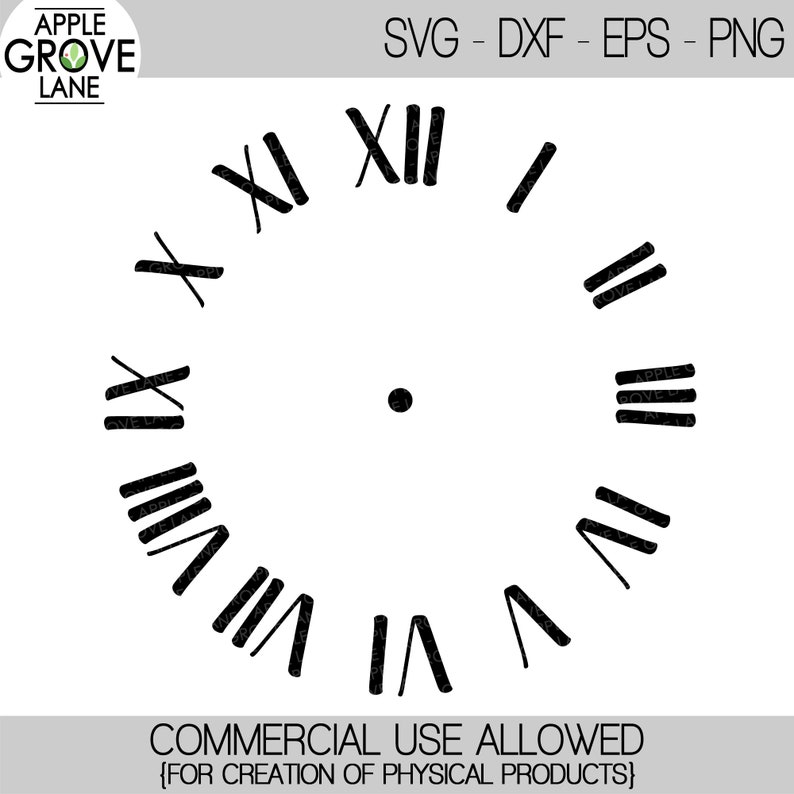 Roman Numerals Clock Svg Clock Stencil Clock Svg Svg Template Svg Eps