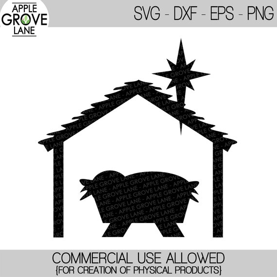 Download Manger Svg Nativity Svg Stable Svg Christmas Svg Etsy