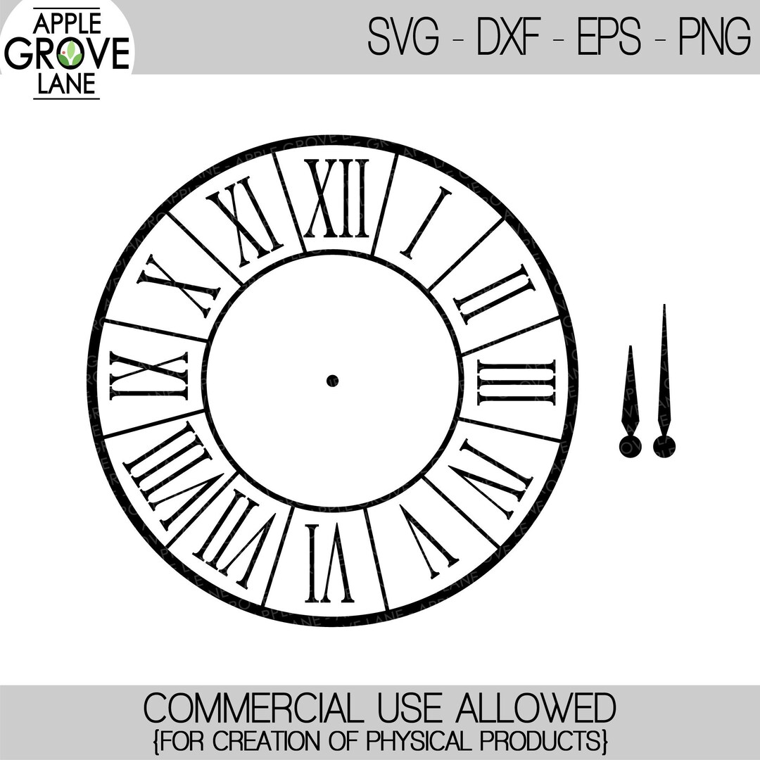 Clock Face Svg Clock Svg Clock Hands Svg Clock Template - Etsy